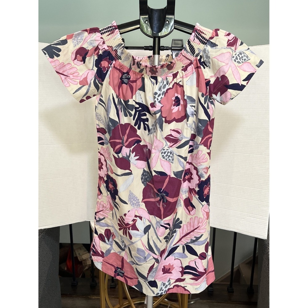 Loft Floral Off The Should Shift Dress Sz XSP Kentucky Derby